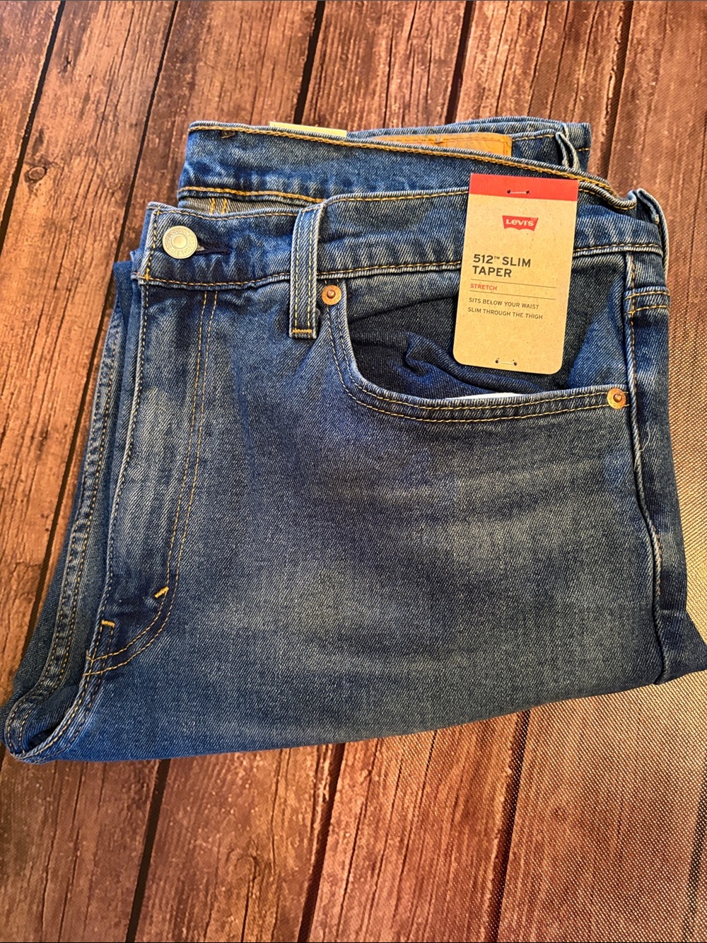 NWT Levi's 512 Slim Taper Jeans 36X34